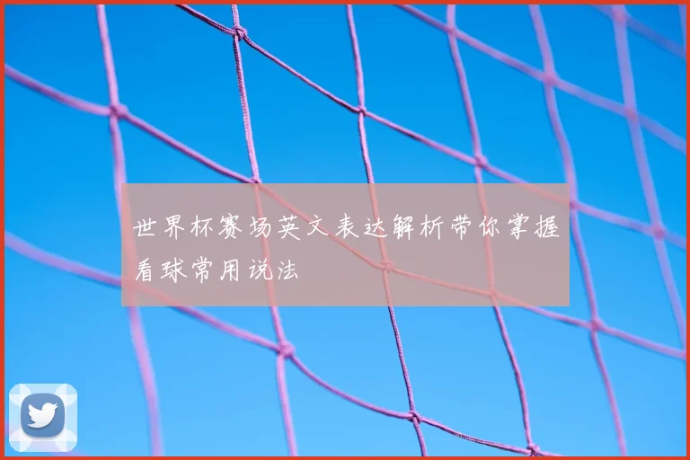 世界杯赛场英文表达解析带你掌握看球常用说法